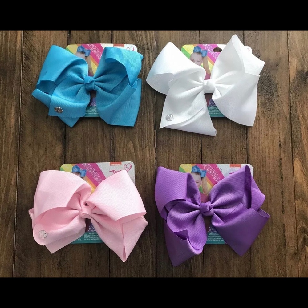Jojo Siwa bows 8" Girls Solid Hair Accessories